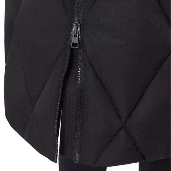 Mondetta Diamond Quilted Down Parka Long Length Black Small - Picture 7 of 8